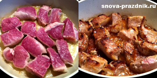 мясо_с_баклажанами_02 grey Мясо с баклажанами «по праздничному» (рецепт в картинках)