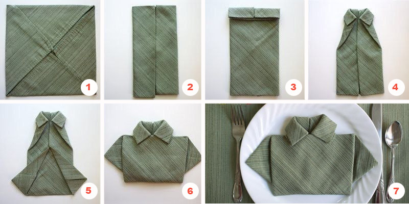 Как красиво сложить бумажные салфетки на стол или салфетницу