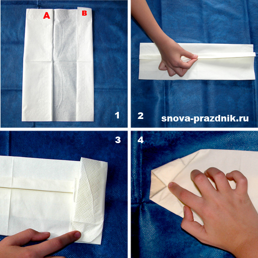 как сложить бумажные салфетки