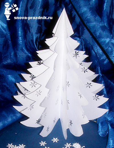 Как сделать елку из бумаги: