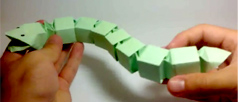 как сделать змею из бумаги, оригами, видео