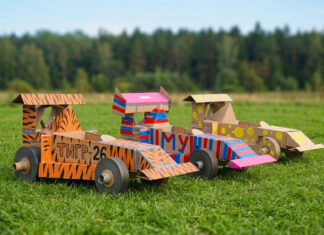 Гонки на картонных автомобилях: тимбилдинг, который запомнится навсегда гонки на картонных автомобилях