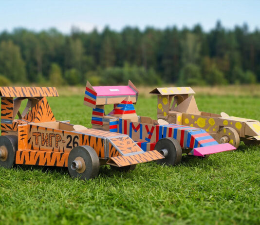 Гонки на картонных автомобилях: тимбилдинг, который запомнится навсегда гонки на картонных автомобилях