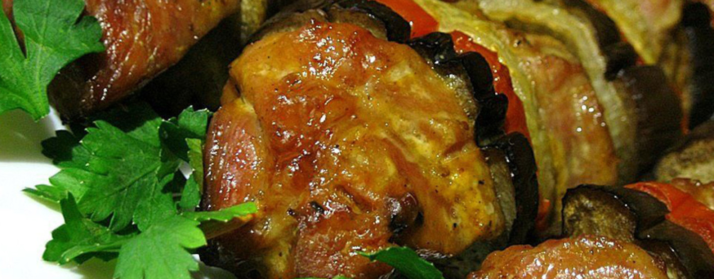 Мясо с баклажанами «по-праздничному» (рецепт в картинках)